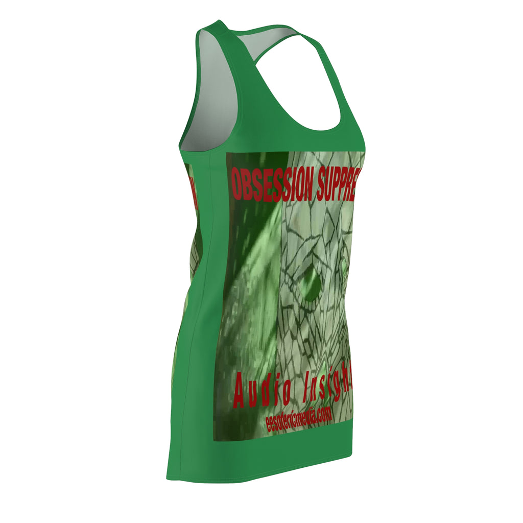 'Obsession Suppression' (Audio Insight) Vestido Deportivo Gráfico con Espalda Cruzada