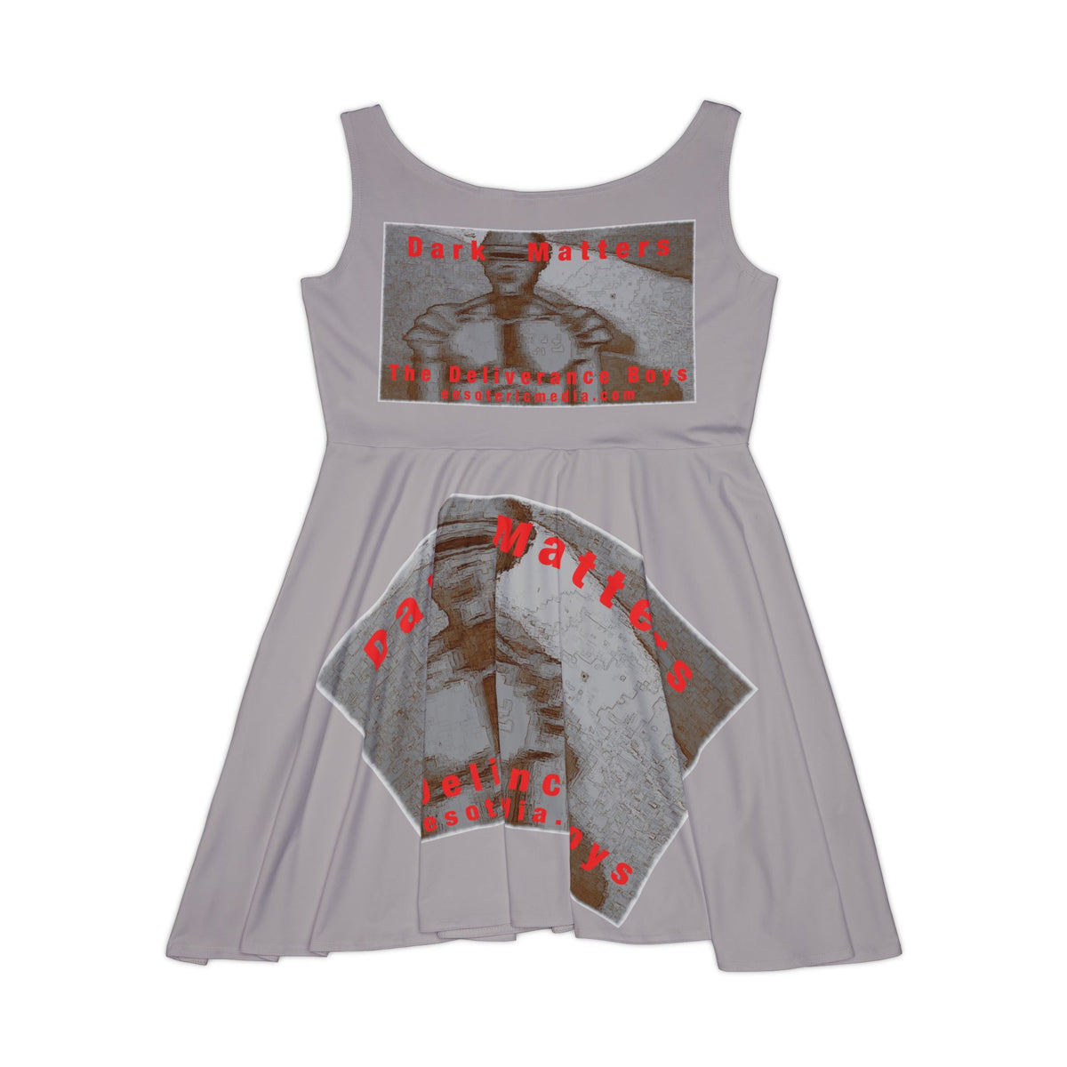 'Dark Matters' (The Deliverance Boys) Retro Robot Graphic Skater Dress