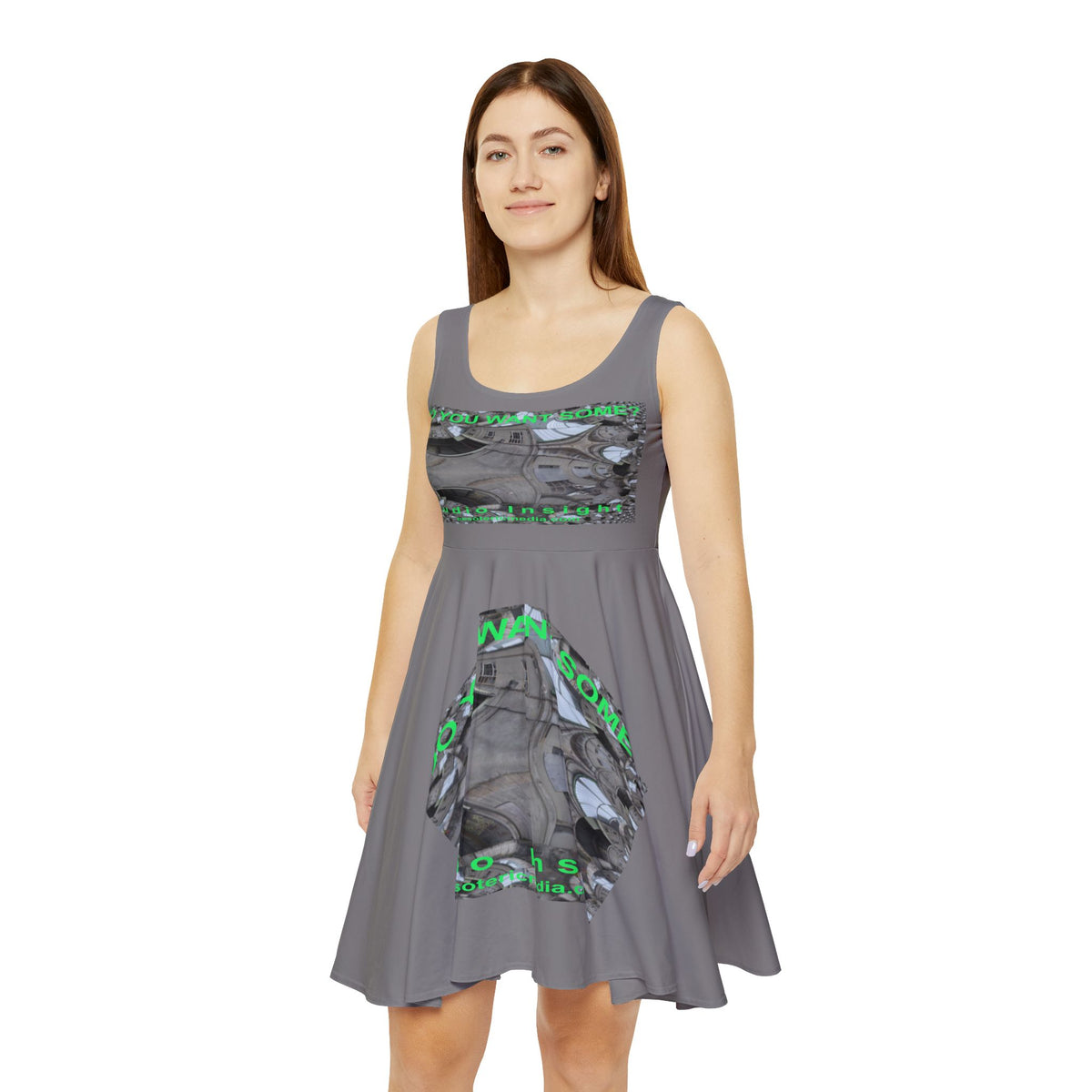 'Do You Want Some?' (Audio Insight) Surreal Kaleidoscope Art Graphic Skater Dress