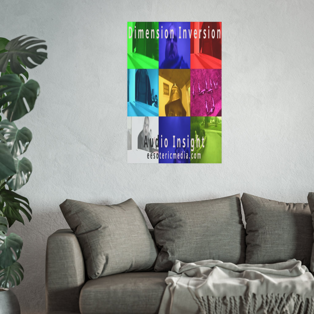 « Dimension Inversion » (Audio Insight) Impression artistique représentant un collage coloré, 60 × 90 cm