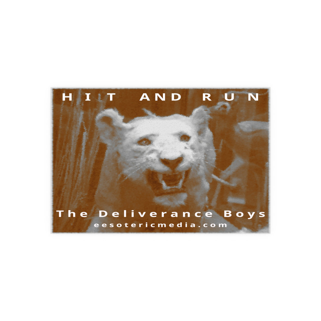 Large 'Hit and Run' (The Deliverance Boys) White Lion Art Print 60"x40" (150cm x 100cm)