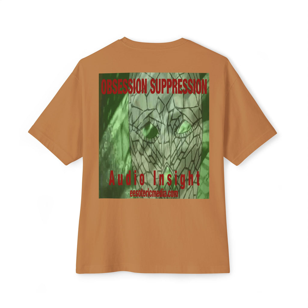 'Obsession Suppression' (Audio Insight) レトロSFスカル グラフィック オーバーサイズ ボックスTシャツ