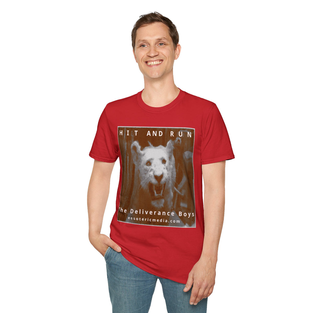 „Hit and Run“ (The Deliverance Boys) White Lion Graphic Softstyle T-Shirt