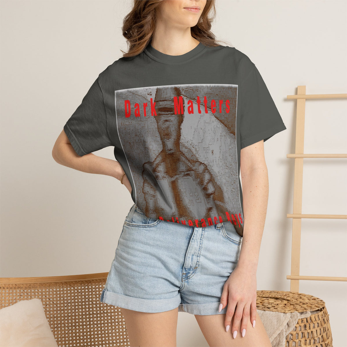 „Dark Matters" (The Deliverance Boys) Vintage-Retro-Science-Fiction-Roboter-Grafik-T-Shirt mit klassischer Passform