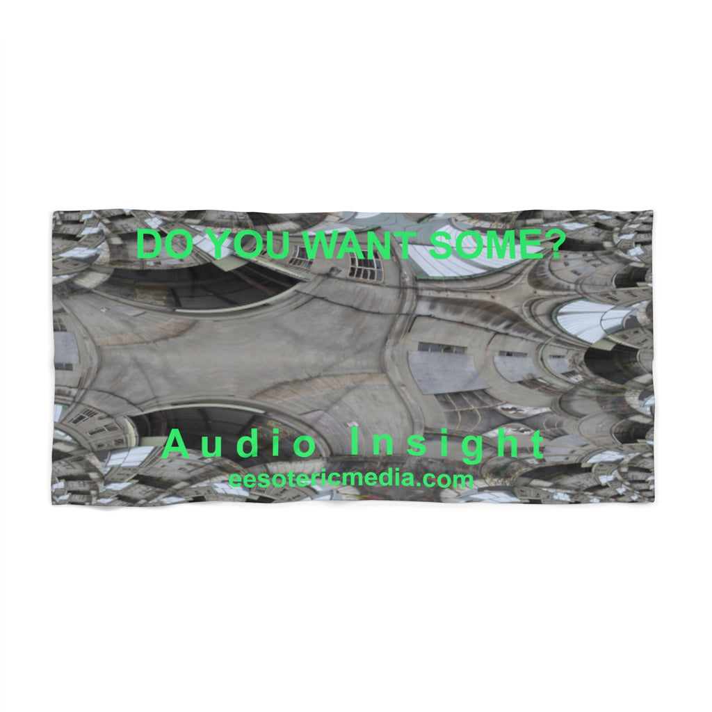 „Do You Want Some?“ (Audio Insight) Surrealistisches Design Strandtuch 150 cm x 75 cm
