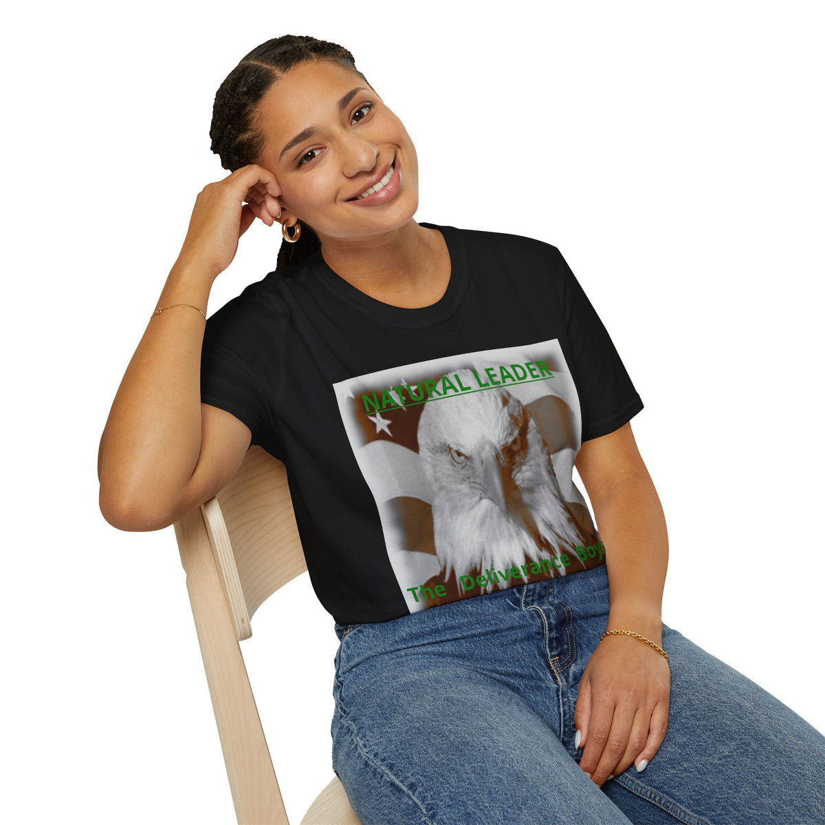 „Natural Leader" (The Deliverance Boys) Weißkopfseeadler-Grafik T-Shirt im klassischen Schnitt
