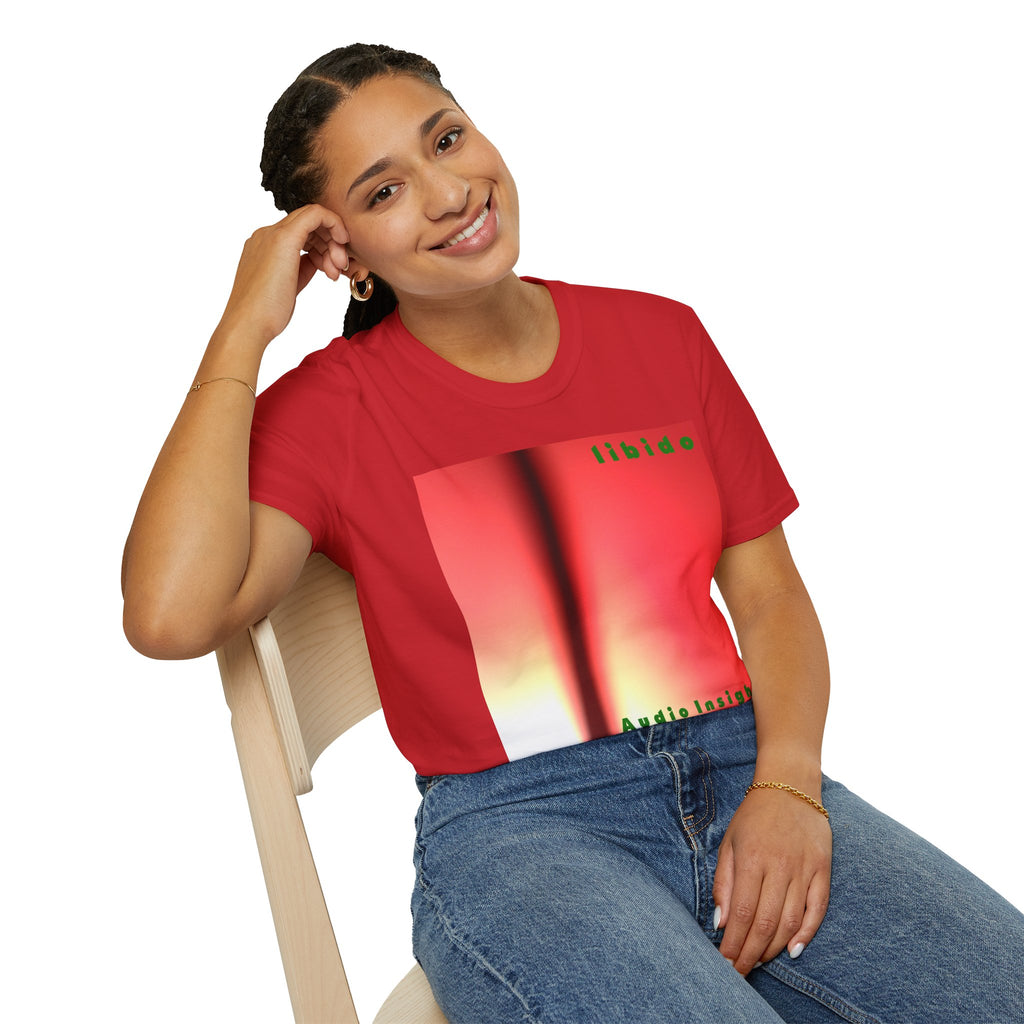 „Libido" (Audio Insight) Surrealistisches, wirbelndes Grafik-T-Shirt im Softstyle