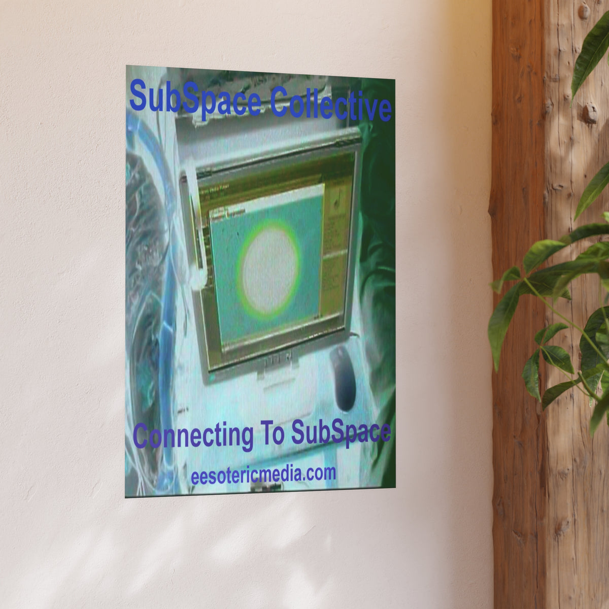 'Connecting To SubSpace' (SubSpace Collective) Retro Tech Art Print 24"x36" (60cm x 90cm)