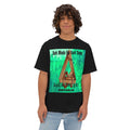'Dark Minds For Dark Times' (Audio Insight) Camiseta Oversize de Corte Cuadrado Gráfica Surrealista de Símbolo de Ciencia Ficción