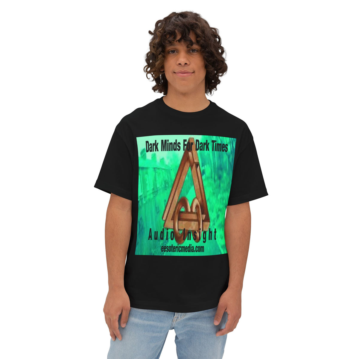 „Dark Minds For Dark Times“ (Audio Insight) Surreales Sci-Fi-Symbol Grafik Oversize Boxy T-Shirt