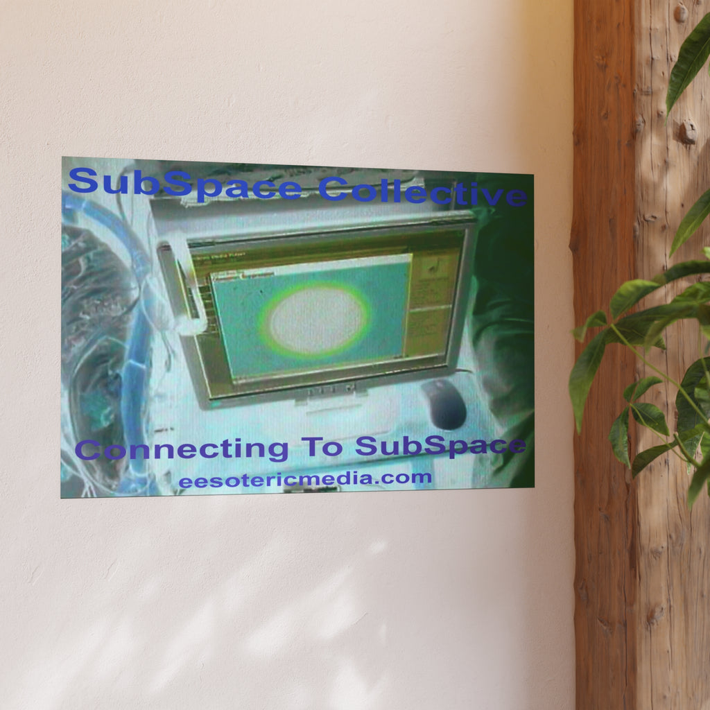 « Connecting To SubSpace » (SubSpace Collective) Impression artistique au style rétro tech, 90 × 60 cm