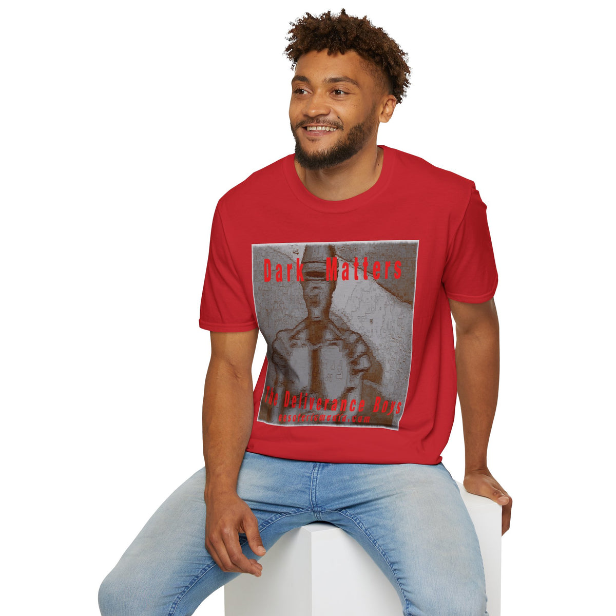 „Dark Matters" (The Deliverance Boys) Sci-Fi Retro-Roboter Softstyle-Grafik-T-Shirt