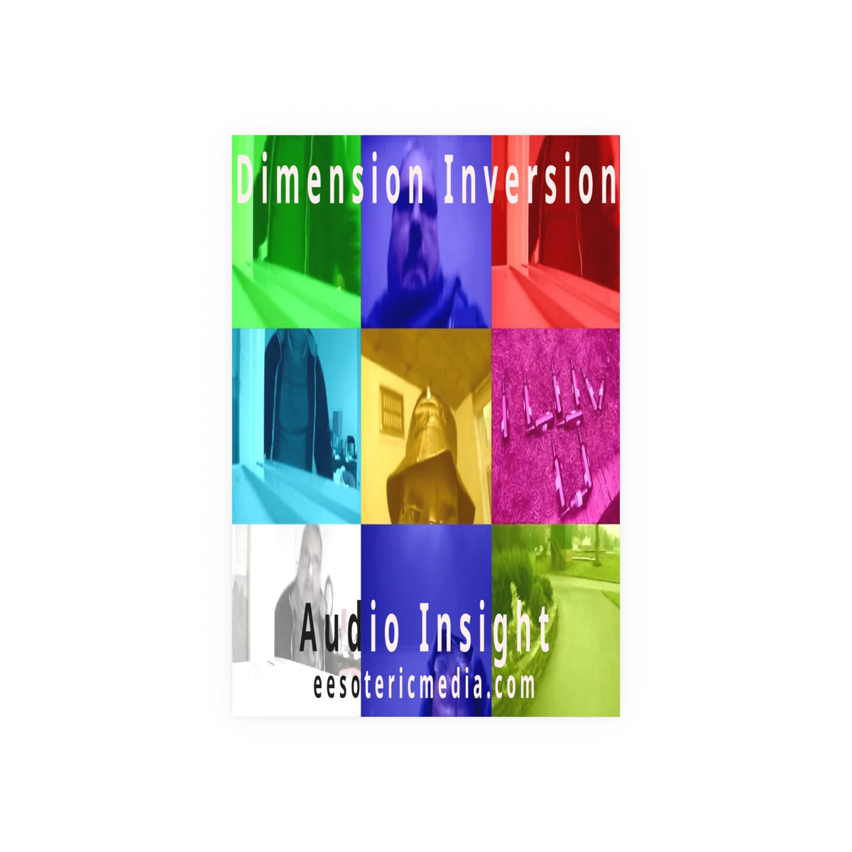 'Dimension Inversion' (Audio Insight) रंगीन कोलाज कला प्रिंट 24"x36" (60cm x 90cm)