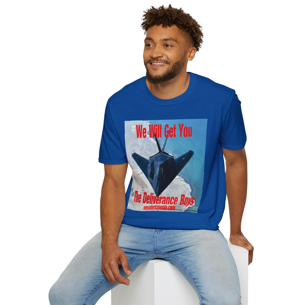 „We Will Get You“ (The Deliverance Boys) Stealth-Kampfjet Softstyle-Grafik-T-Shirt