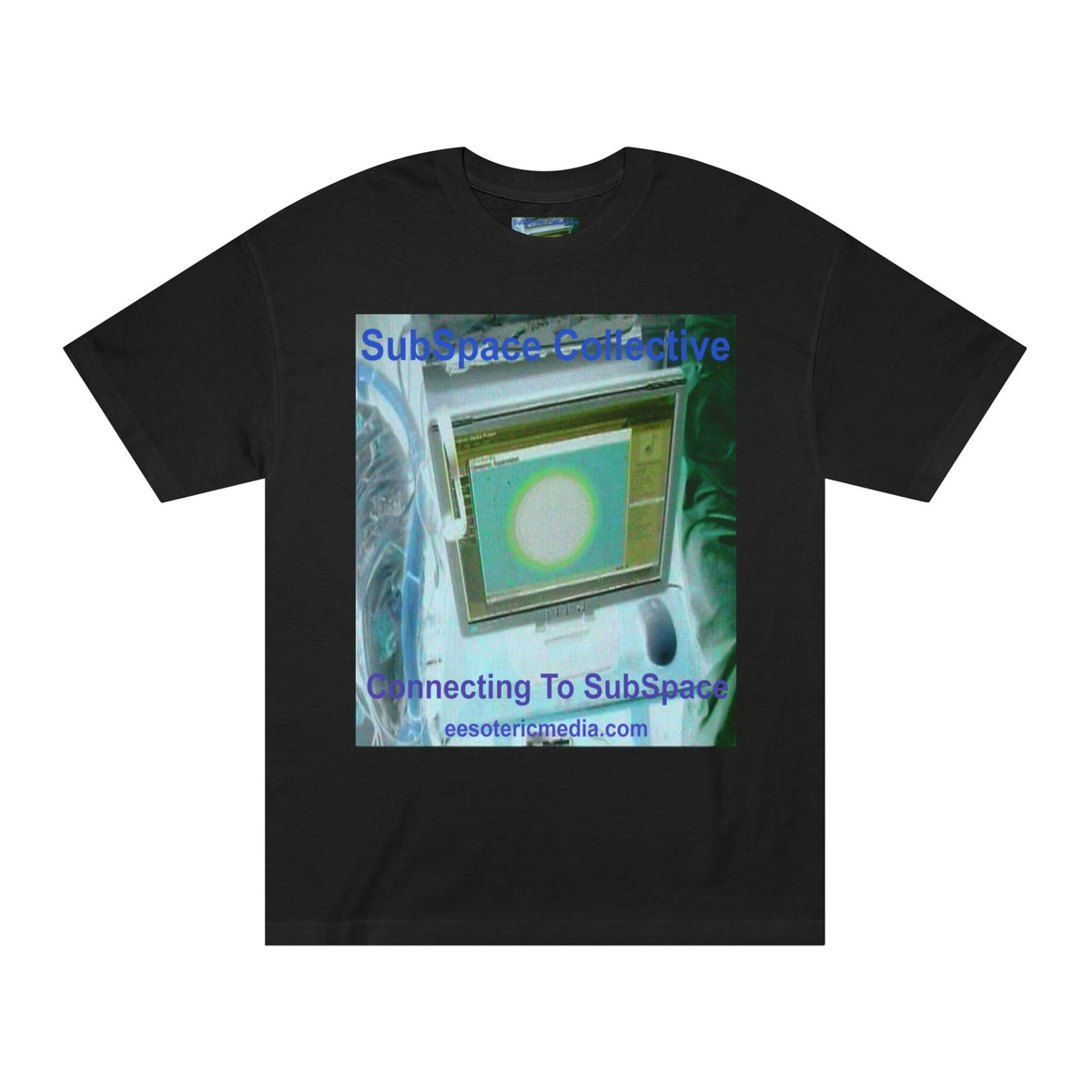 „Connecting To SubSpace“ (SubSpace Collective) Retro-Sci-Fi-TV-Grafik-T-Shirt mit klassischer Passform