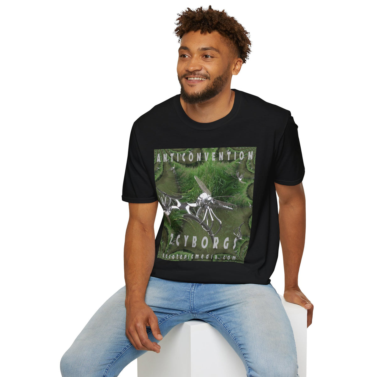 'Anticonvention' (7Cyborgs) Cyber Dragonfly Softstyle Graphic T-Shirt