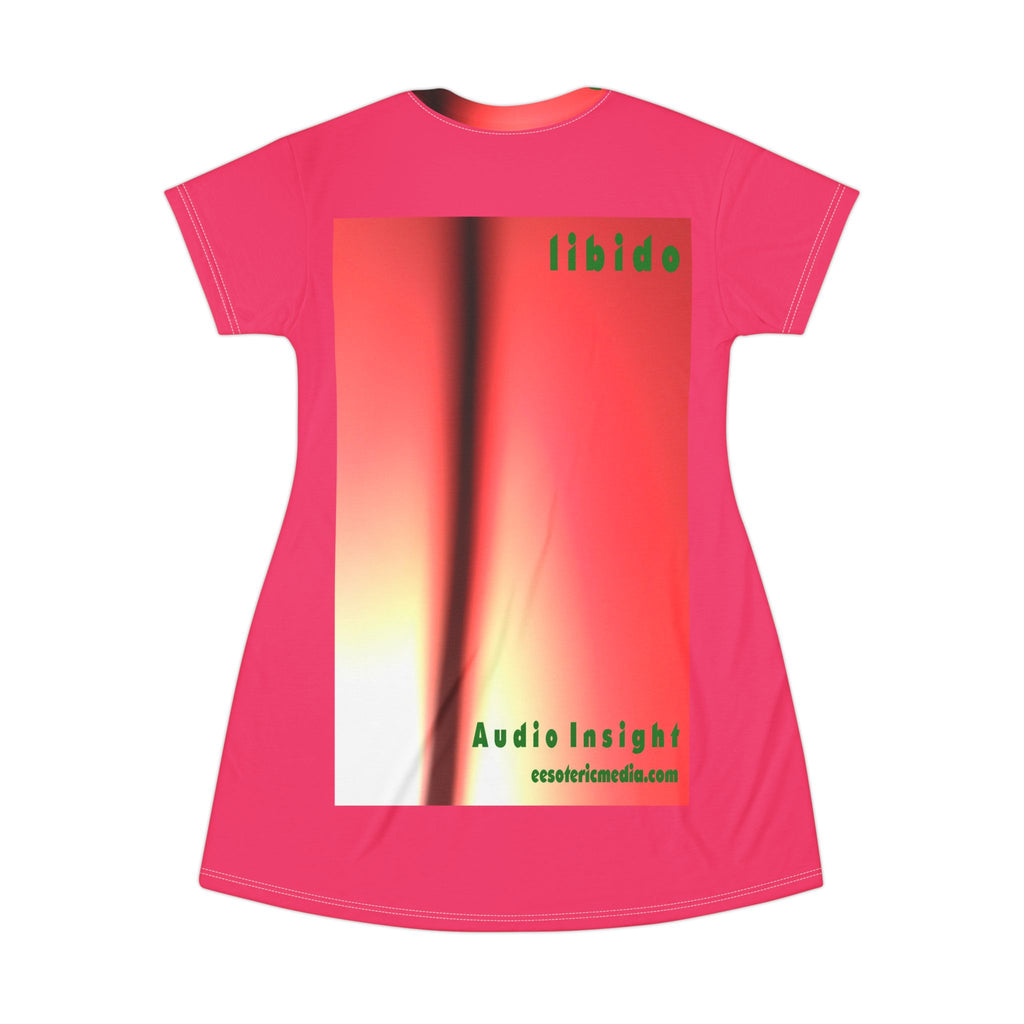 'Libido' (Audio Insight) Vestido Camiseta Gráfico de Remolinos Surrealistas
