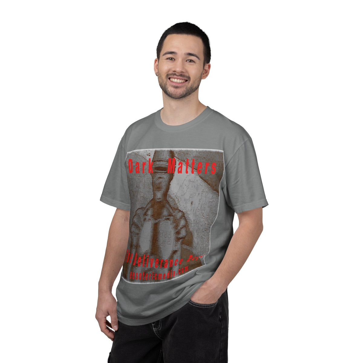 „Dark Matters" (The Deliverance Boys) Vintage-Retro-Science-Fiction-Roboter-Grafik-T-Shirt mit klassischer Passform