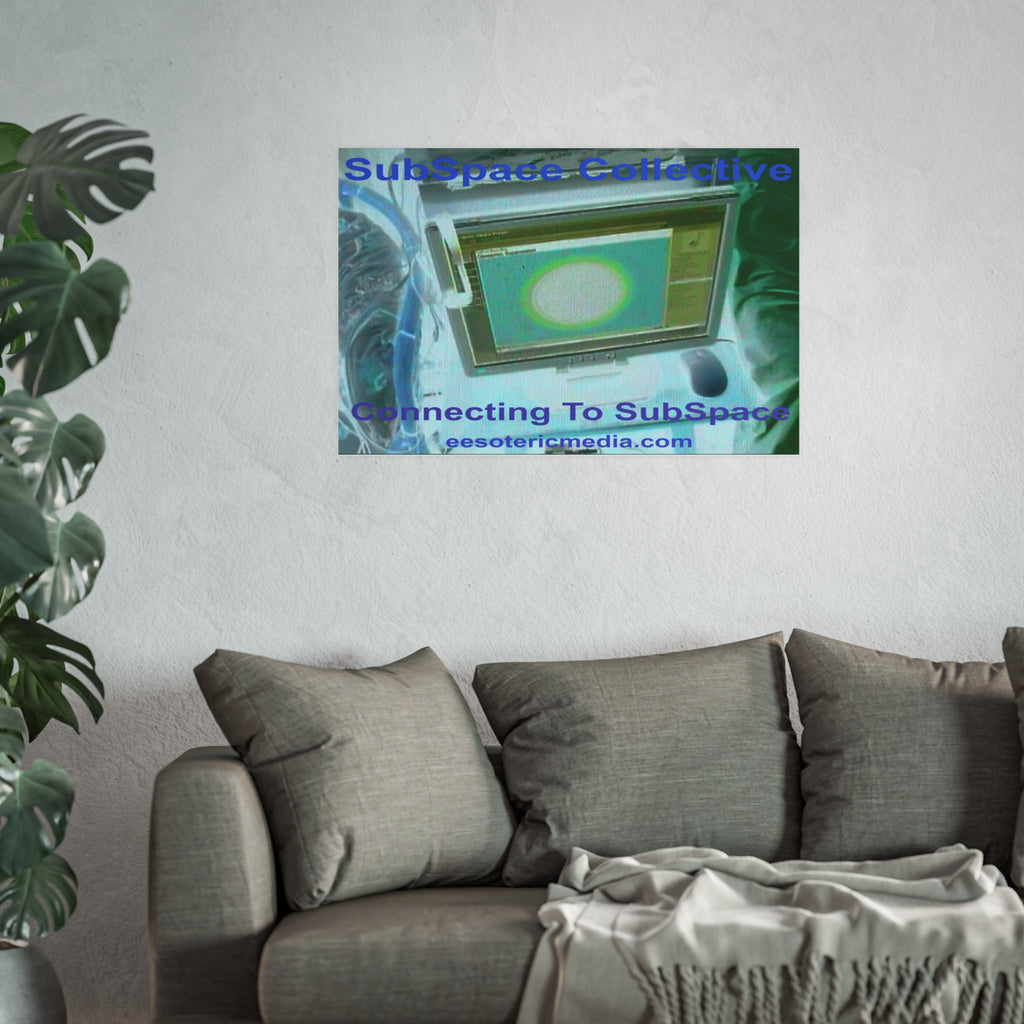 « Connecting To SubSpace » (SubSpace Collective) Impression artistique au style rétro tech, 90 × 60 cm