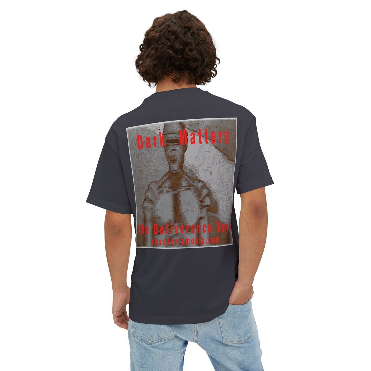 „Dark Matters“ (The Deliverance Boys) Retro-Sci-Fi-Roboter-Grafik-T-Shirt in Oversize-Passform