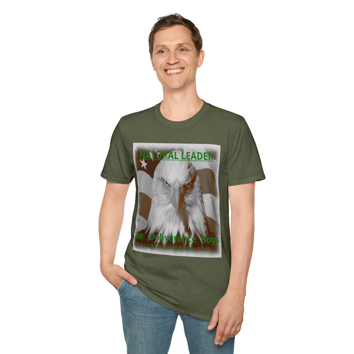 „Natural Leader" (The Deliverance Boys) Weißkopfseeadler-Grafik T-Shirt im klassischen Schnitt