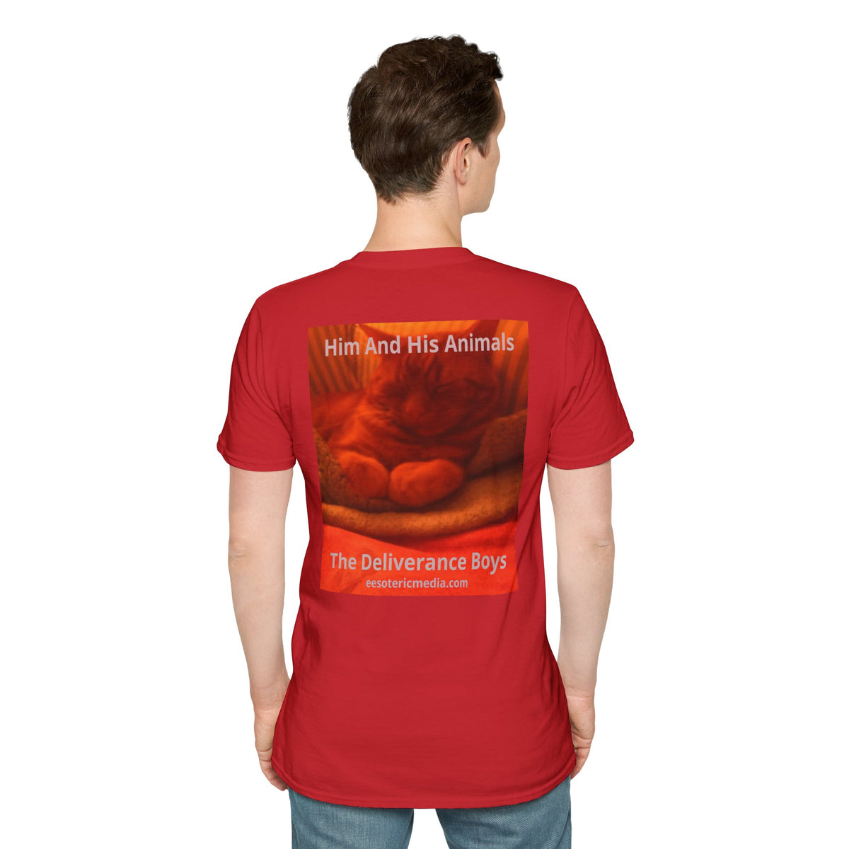 'Him And His Animals' (The Deliverance Boys) Surreal Cat Graphic Softstyle T-Shirt