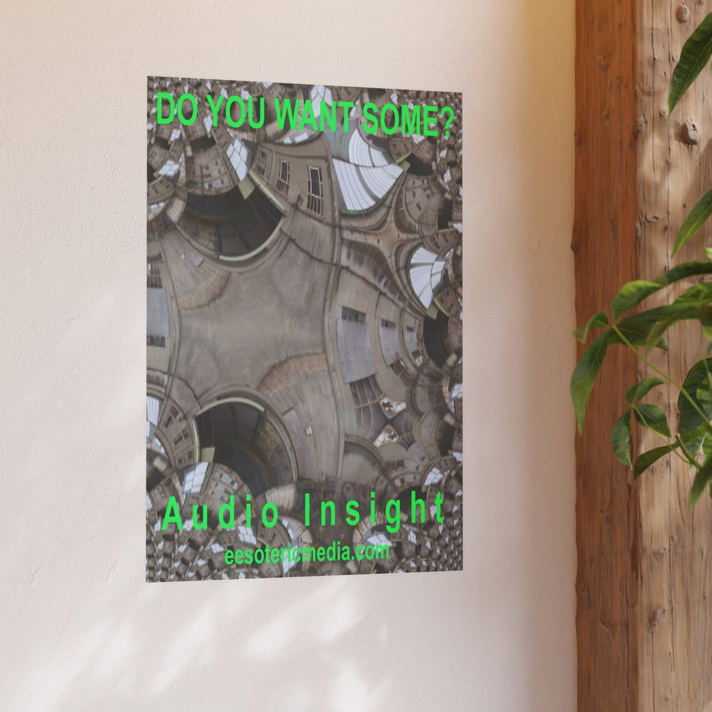 « Do You Want Some? » (Audio Insight) Impression artistique d’un kaléidoscope architectural abstrait, 60 × 90 cm