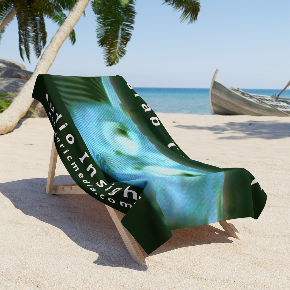 Large 'Grab The AK' (Audio Insight) Sinister Digital Being Design Beach Towel 72"x36" (180cm x 90cm)