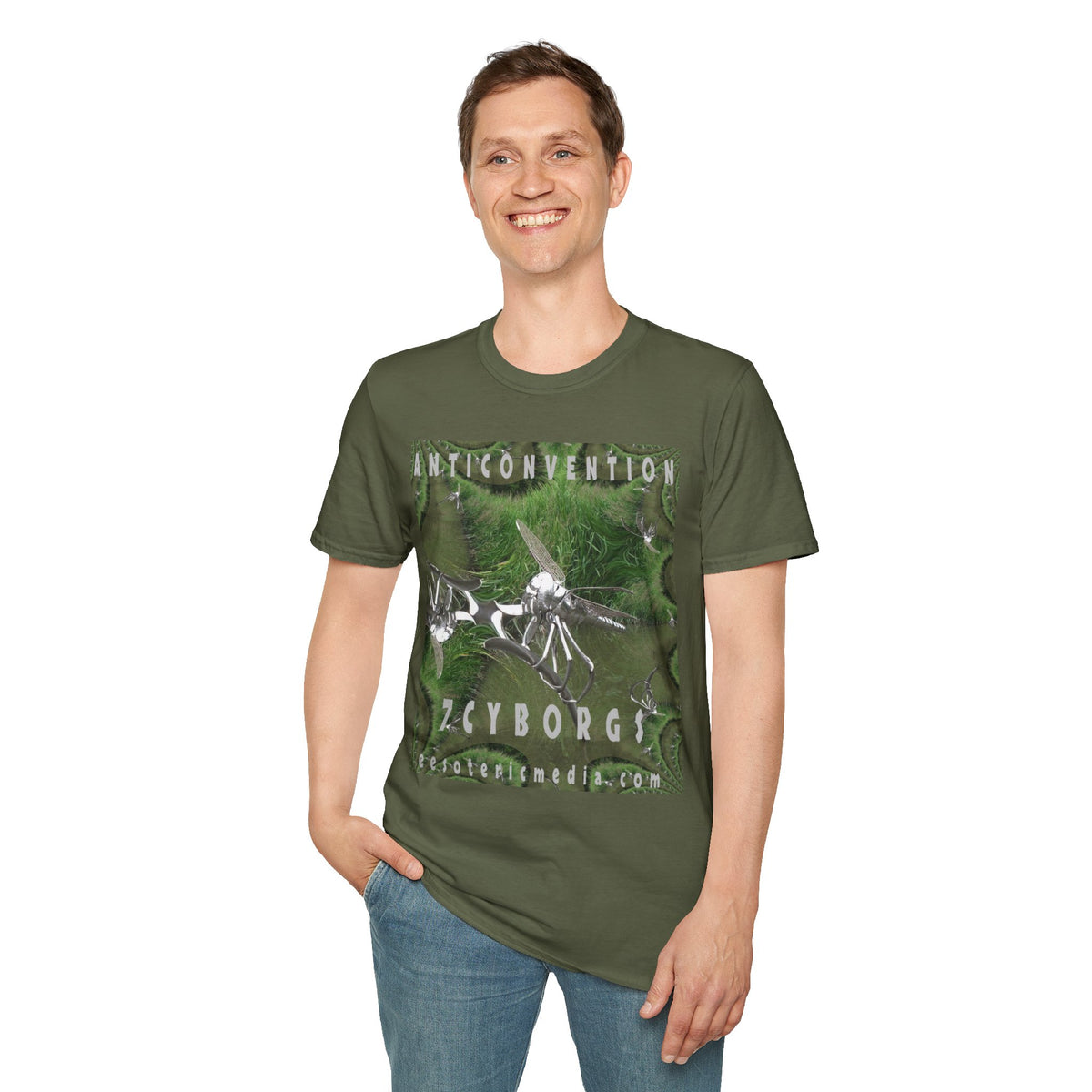 „Anticonvention" (7Cyborgs) Cyber-Libellen Softstyle-Grafik-T-Shirt