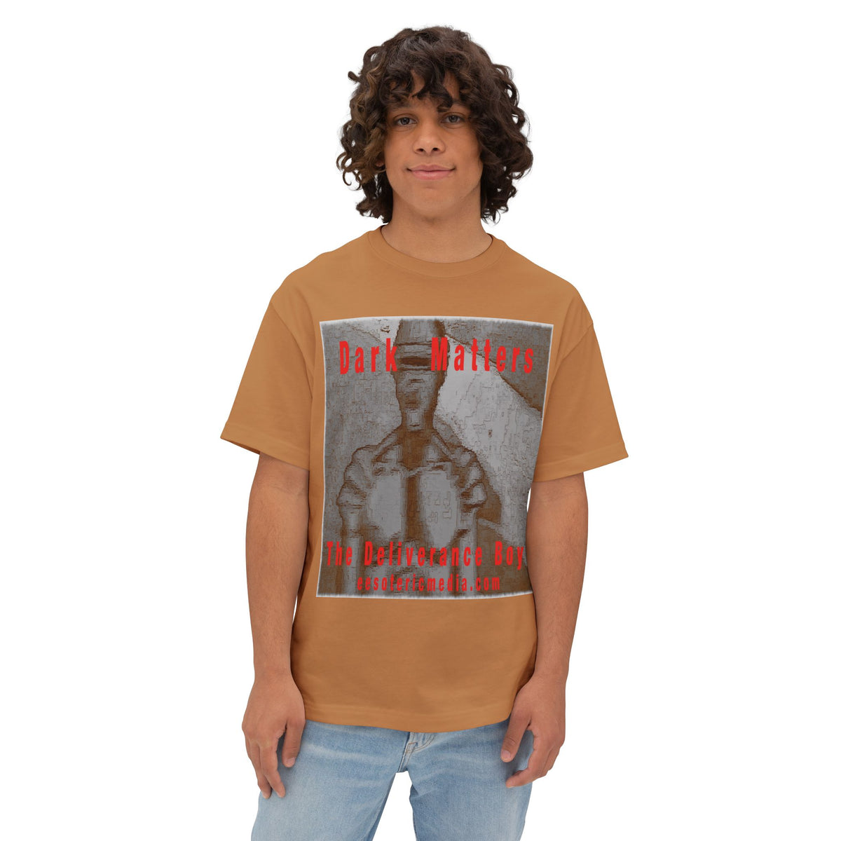 „Dark Matters“ (The Deliverance Boys) Retro-Sci-Fi-Roboter-Grafik-T-Shirt in Oversize-Passform