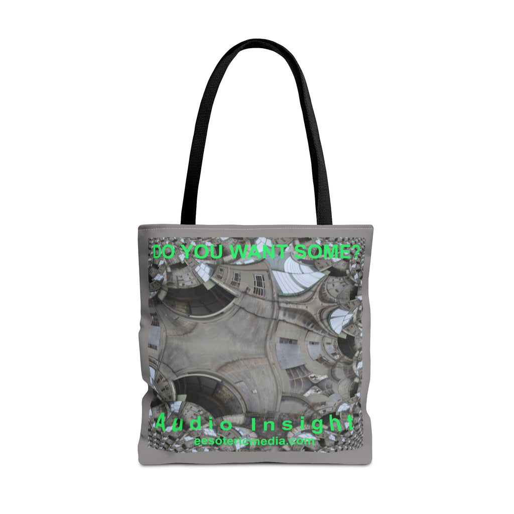« Do You Want Some? » (Audio Insight) Sac fourre-tout graphique à motif kaléidoscope surréaliste 45 cm x 45 cm