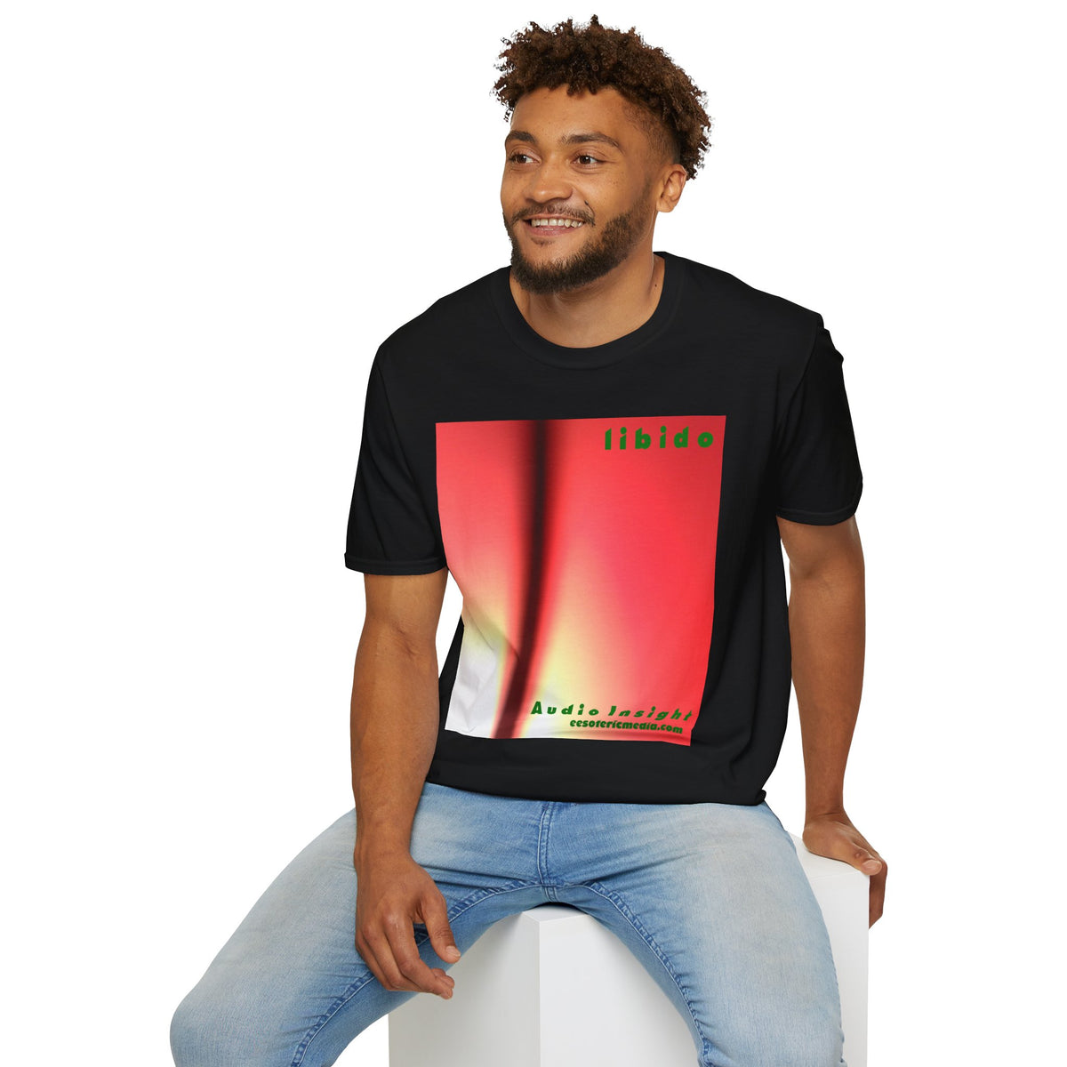 „Libido" (Audio Insight) Surrealistisches, wirbelndes Grafik-T-Shirt im Softstyle