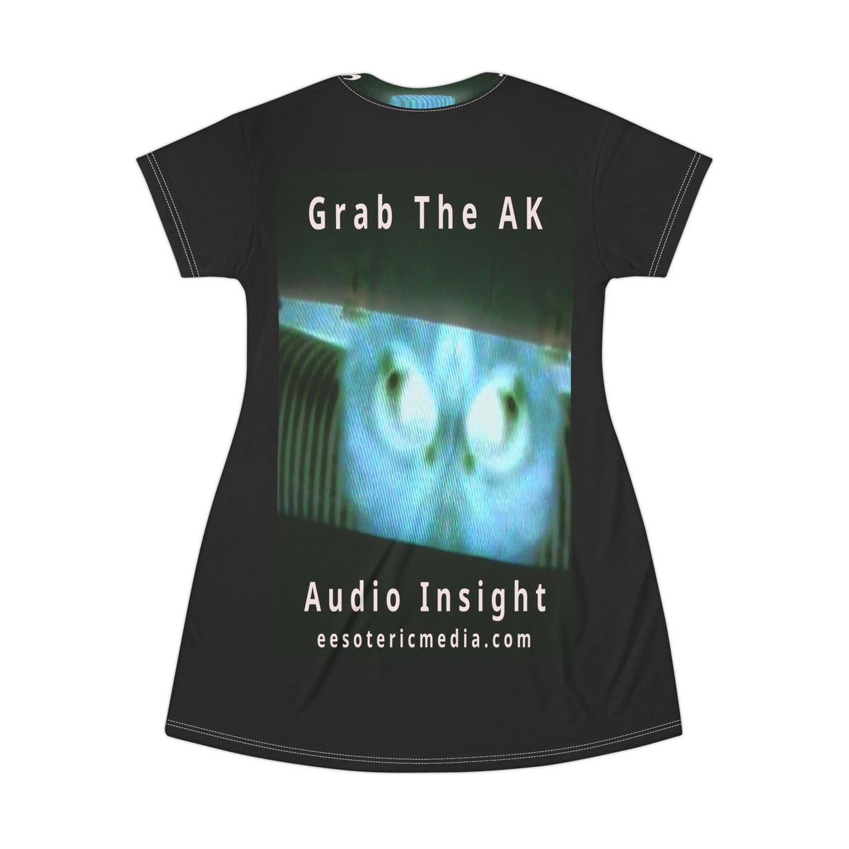 'Grab The AK' (Audio Insight) Sinister Surreal Digital Being Graphic T-Dress