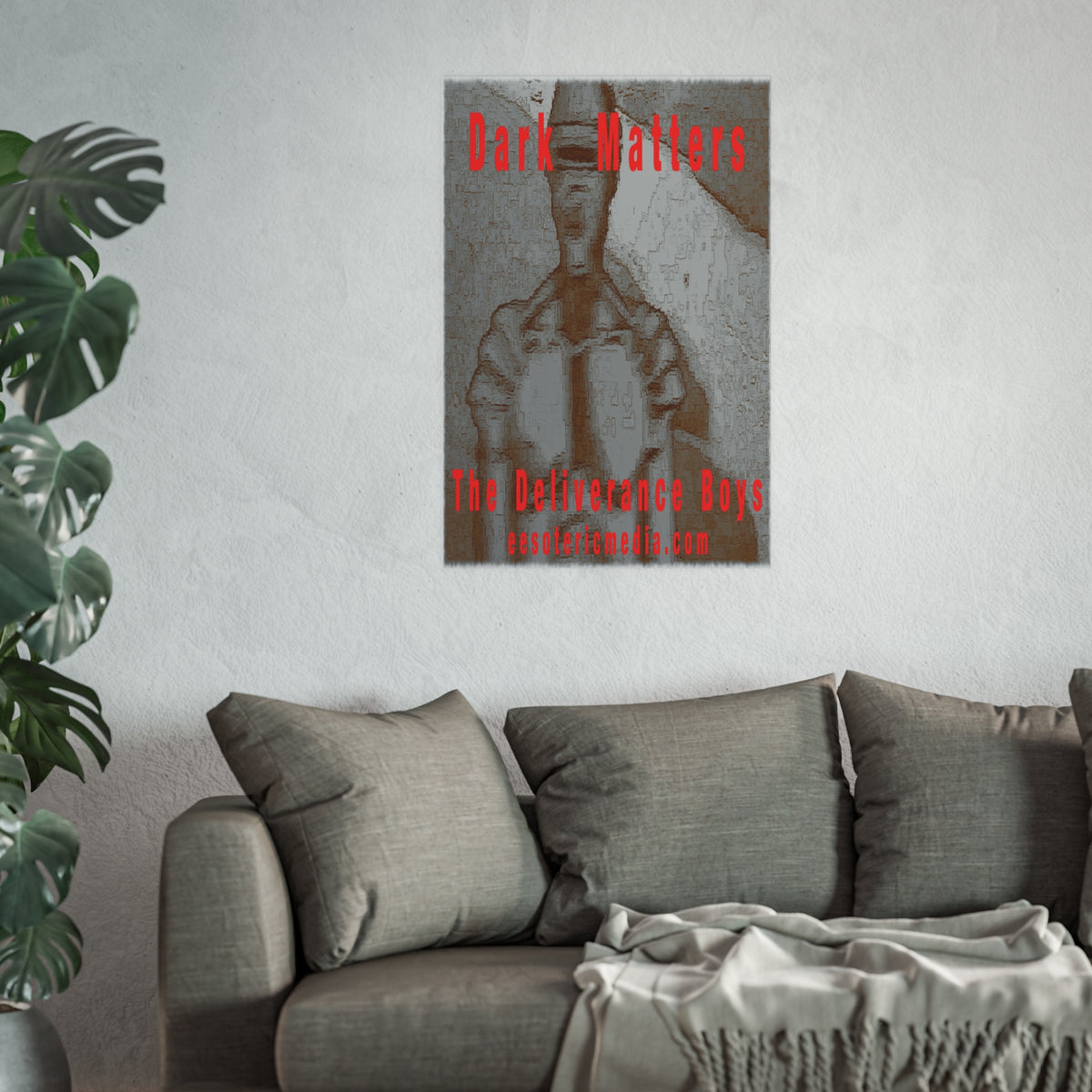 « Dark Matters » (The Deliverance Boys) Impression artistique représentant un robot d’horreur vintage, 60 × 90 cm