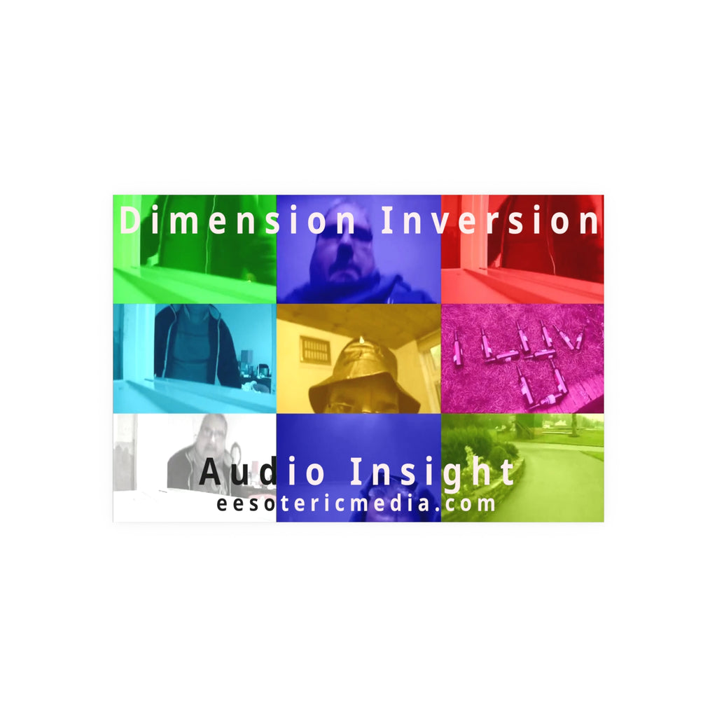 «Dimension Inversion» (Audio Insight) Lámina artística con un collage colorido, gran formato, 150 × 100 cm