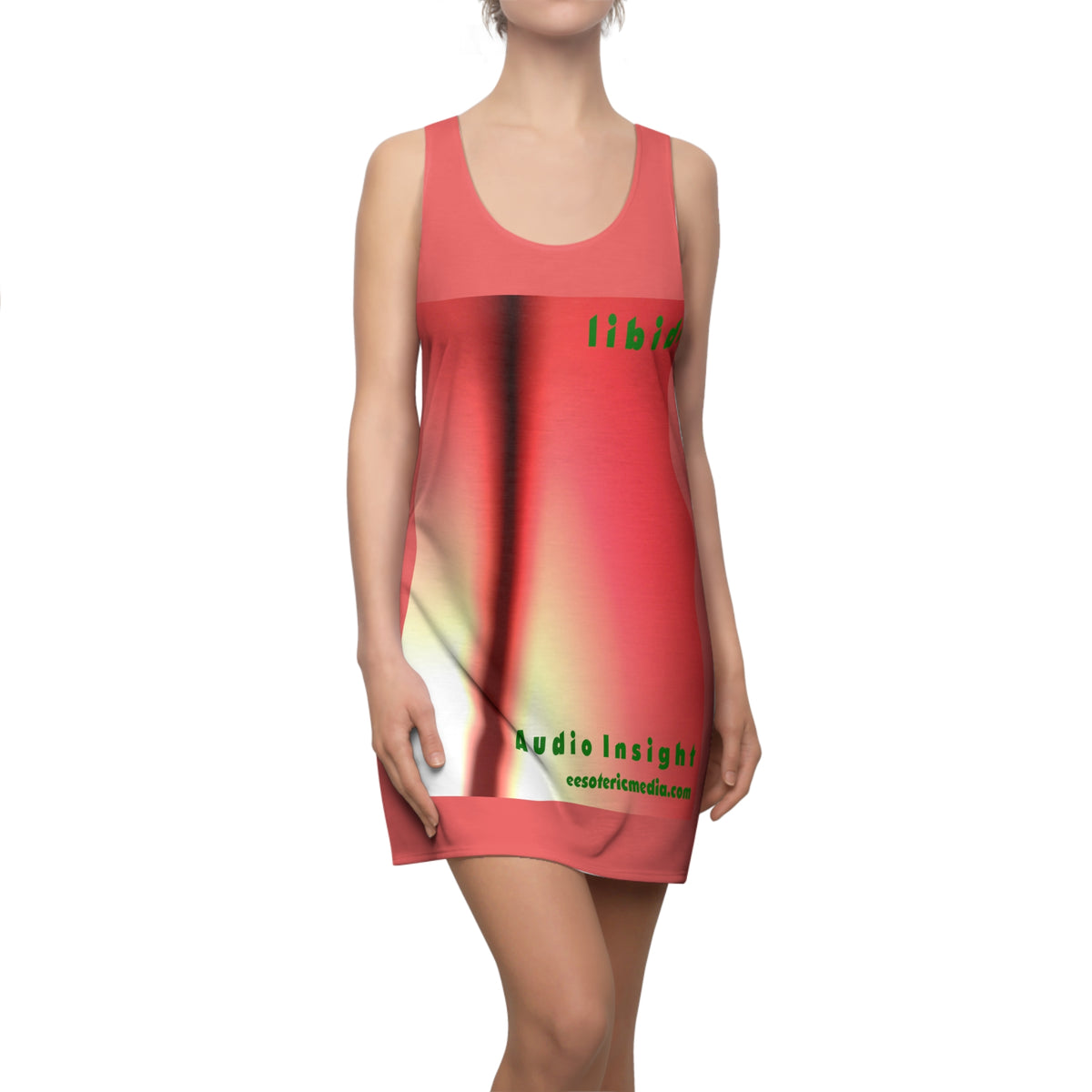 'Libido' (Audio Insight) Surreal Swirling Graphic Racerback Dress