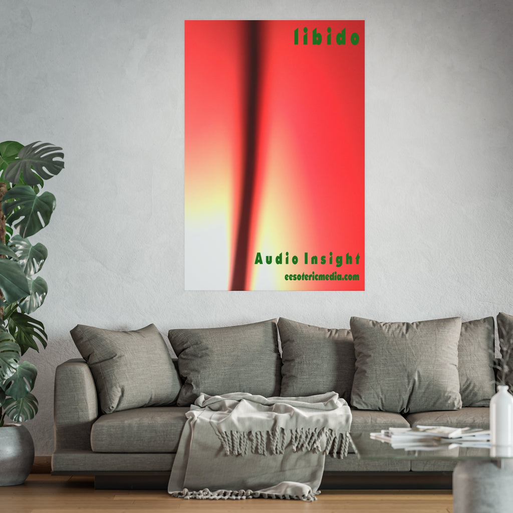 „Libido“ (Audio Insight) Kunstdruck mit surrealen Wirbelmustern, Großformat, 100 × 150 cm