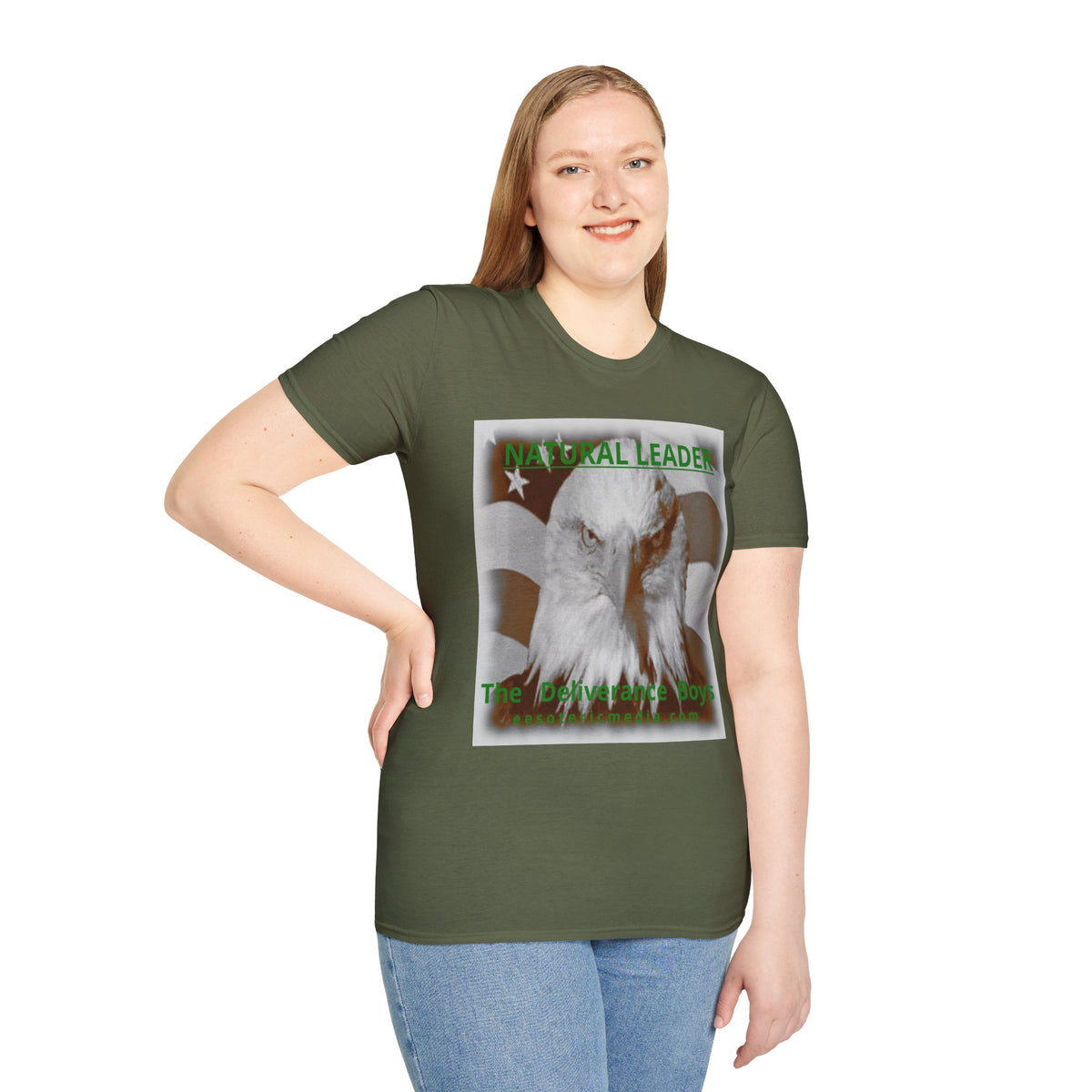 „Natural Leader" (The Deliverance Boys) Weißkopfseeadler-Grafik T-Shirt im klassischen Schnitt