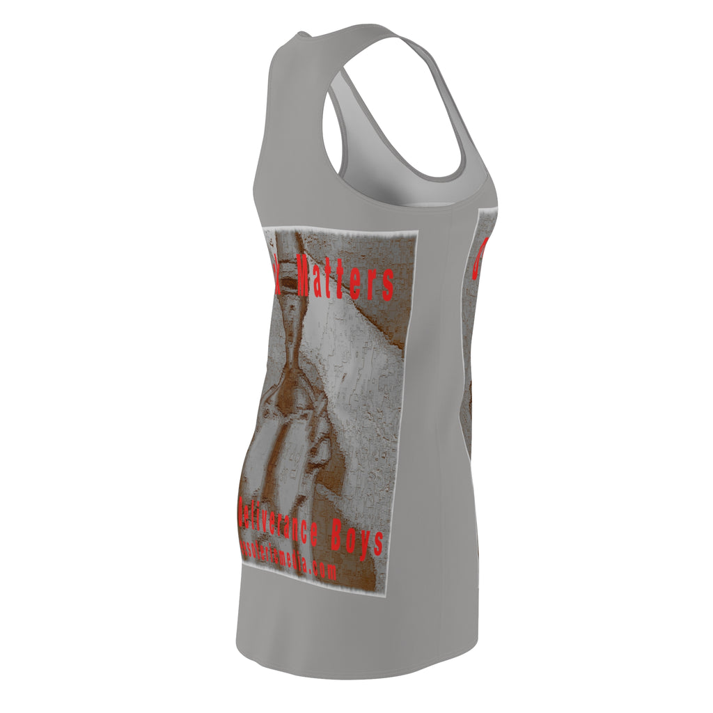 „Dark Matters“ (The Deliverance Boys) Retro-Sci-Fi-Grafik-Racerback-Kleid