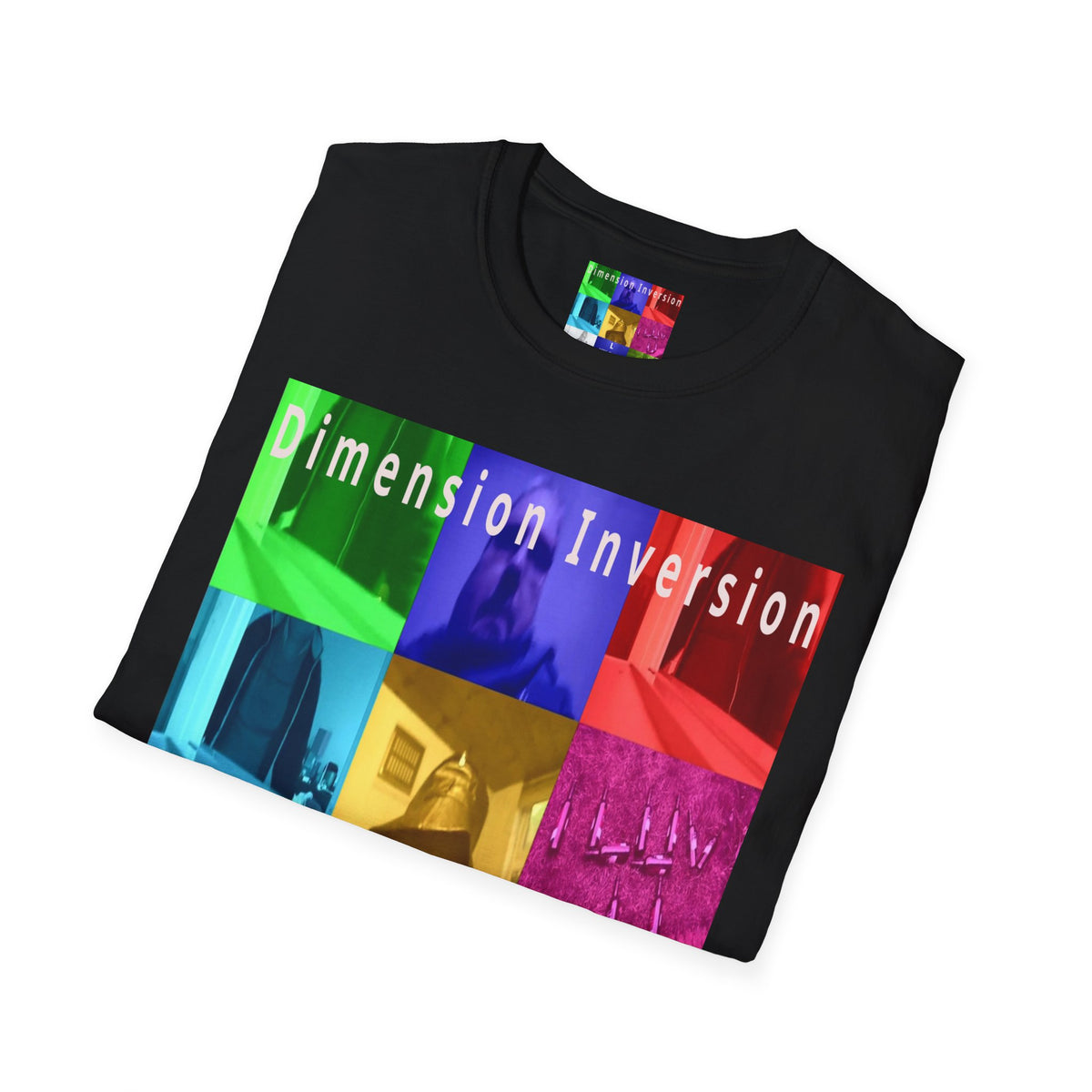 'Dimension Inversion' (Audio Insight) Colorful Surreal Collage Softstyle T-Shirt