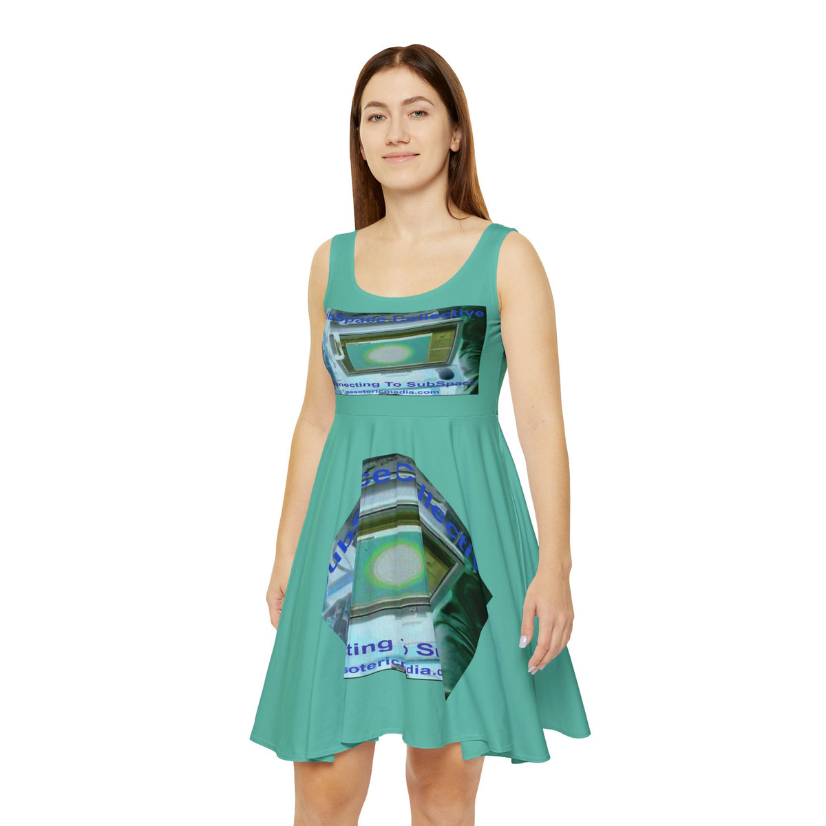 'Connecting To SubSpace' (SubSpace Collective) Retro TV Graphic Skater Dress