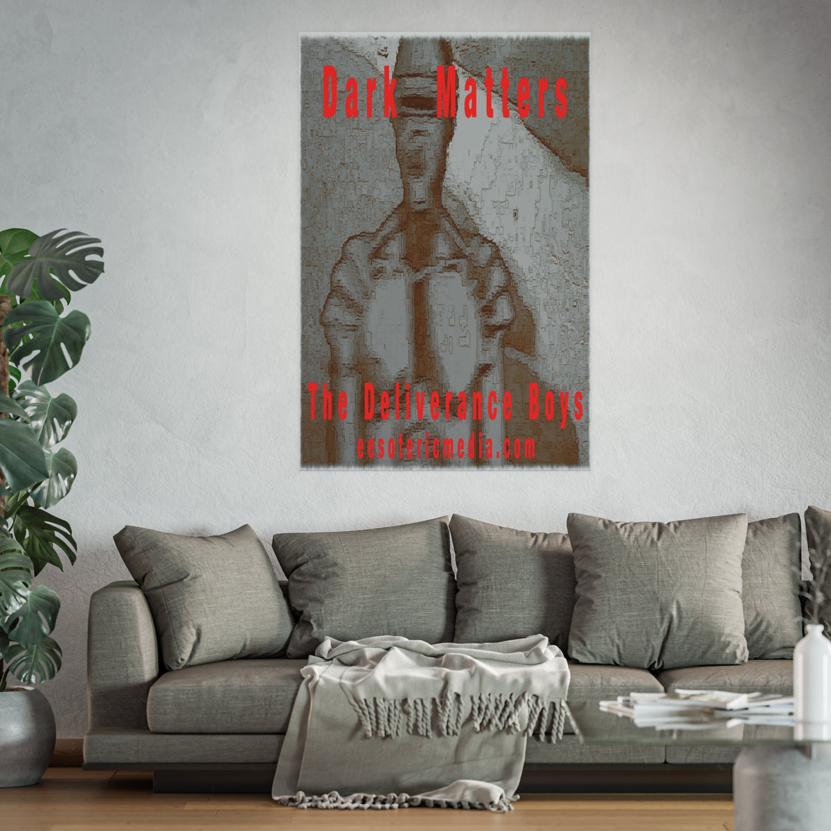 « Dark Matters » (The Deliverance Boys) Impression artistique représentant un robot d’horreur vintage (grand format), 100 × 150 cm