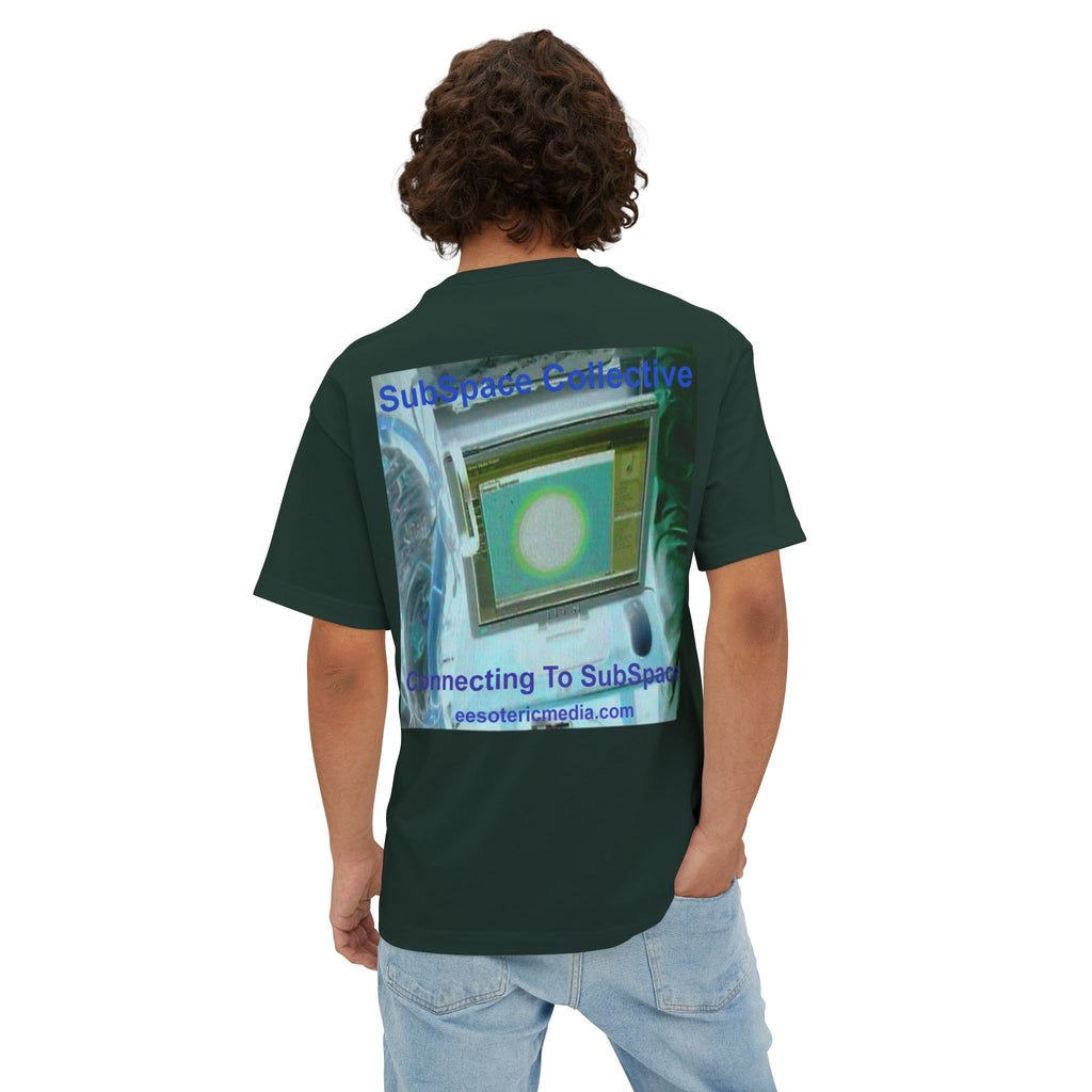 'Connecting To SubSpace' (SubSpace Collective) Camiseta Oversize de Corte Cuadrado Retro de TV y Ciencia Ficción