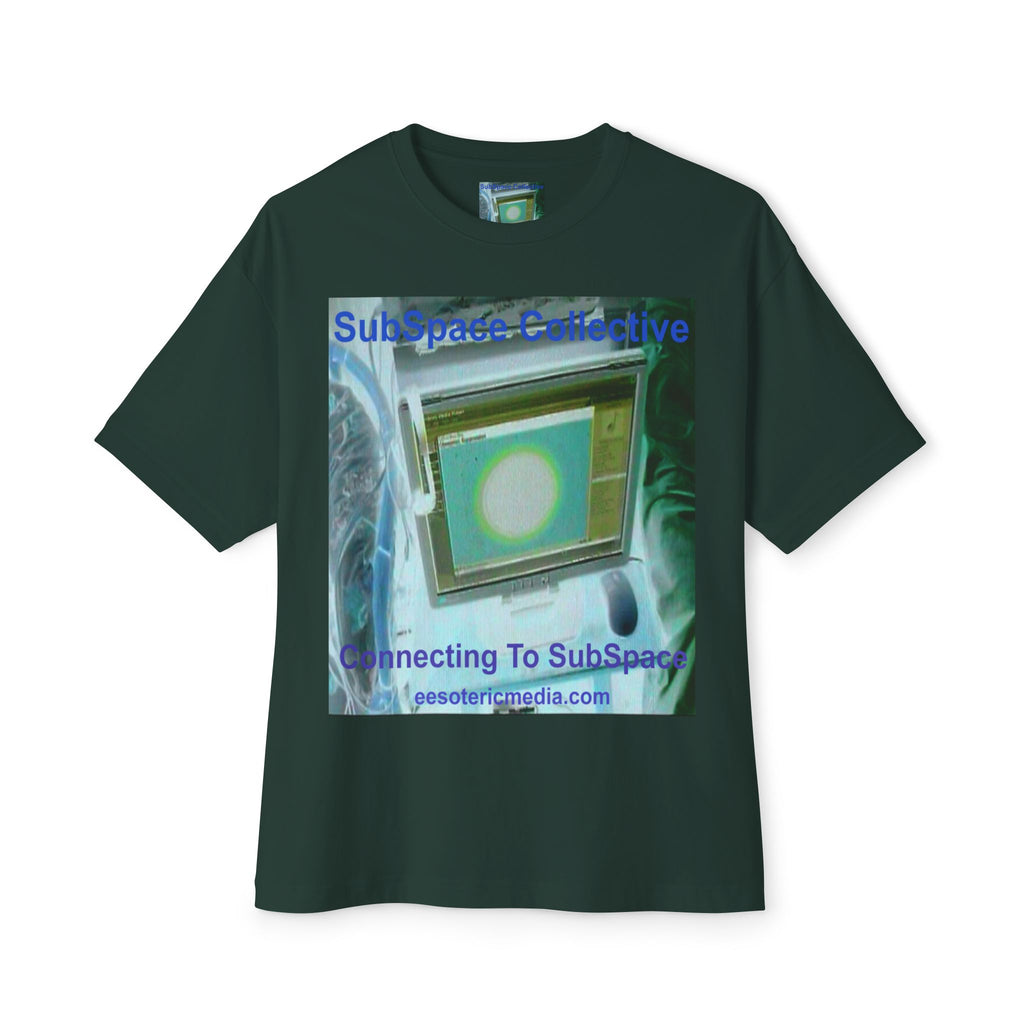 'Connecting To SubSpace' (SubSpace Collective) Camiseta Oversize de Corte Cuadrado Retro de TV y Ciencia Ficción
