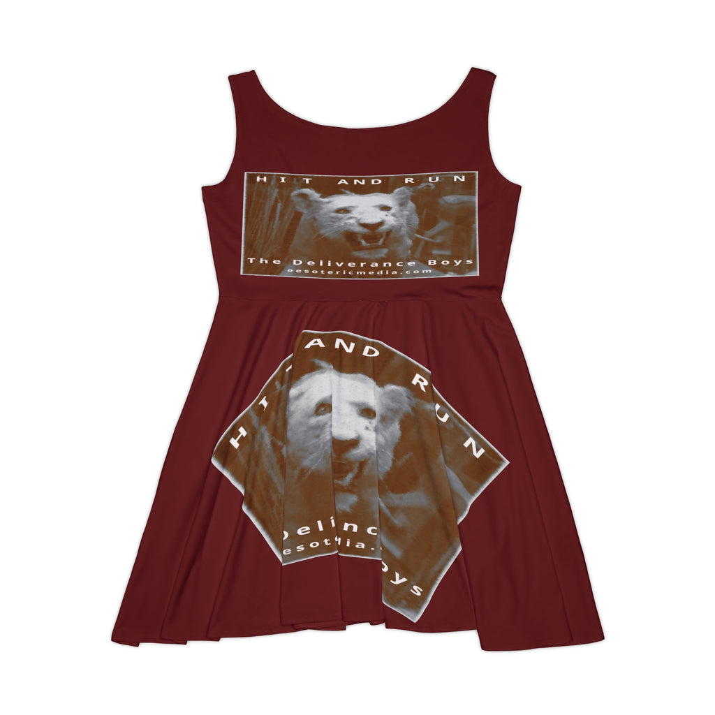 'Hit and Run' (The Deliverance Boys) White Lion Graphic Skater Dress