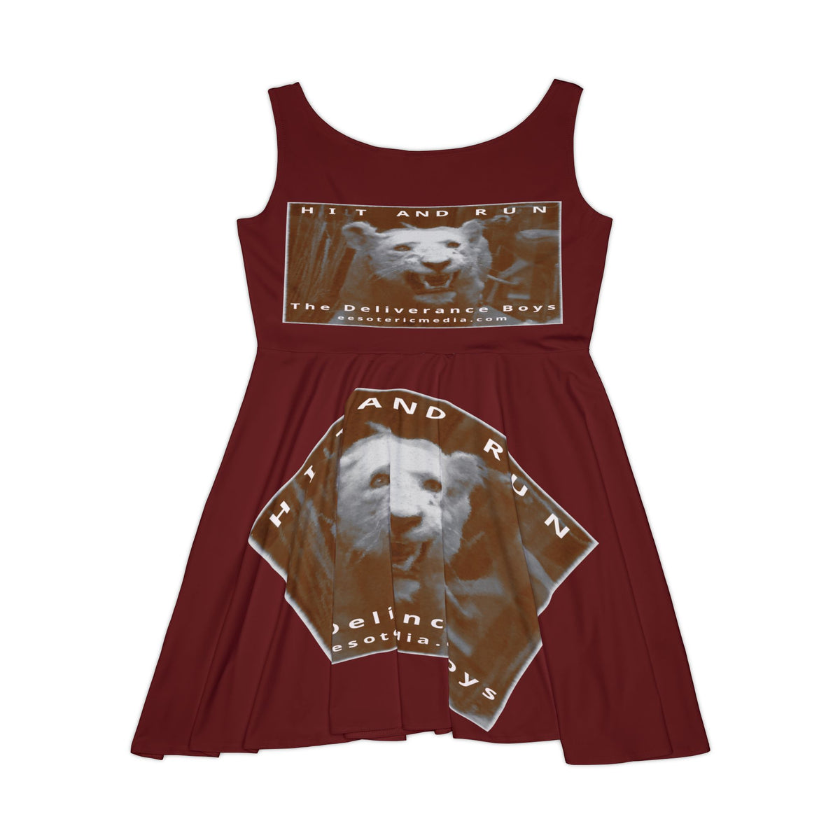 'Hit and Run' (The Deliverance Boys) White Lion Graphic Skater Dress