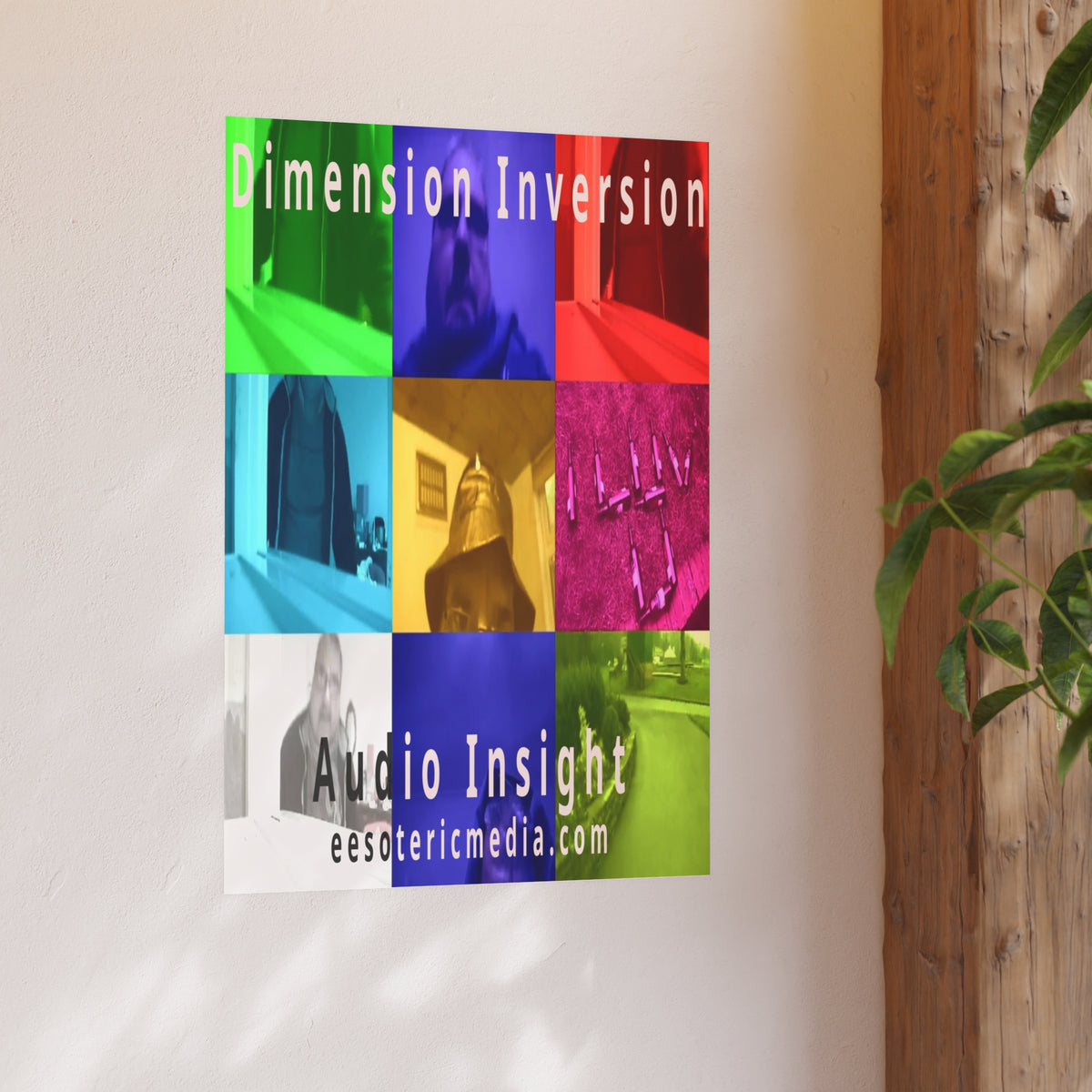 'Dimension Inversion' (Audio Insight) रंगीन कोलाज कला प्रिंट 24"x36" (60cm x 90cm)
