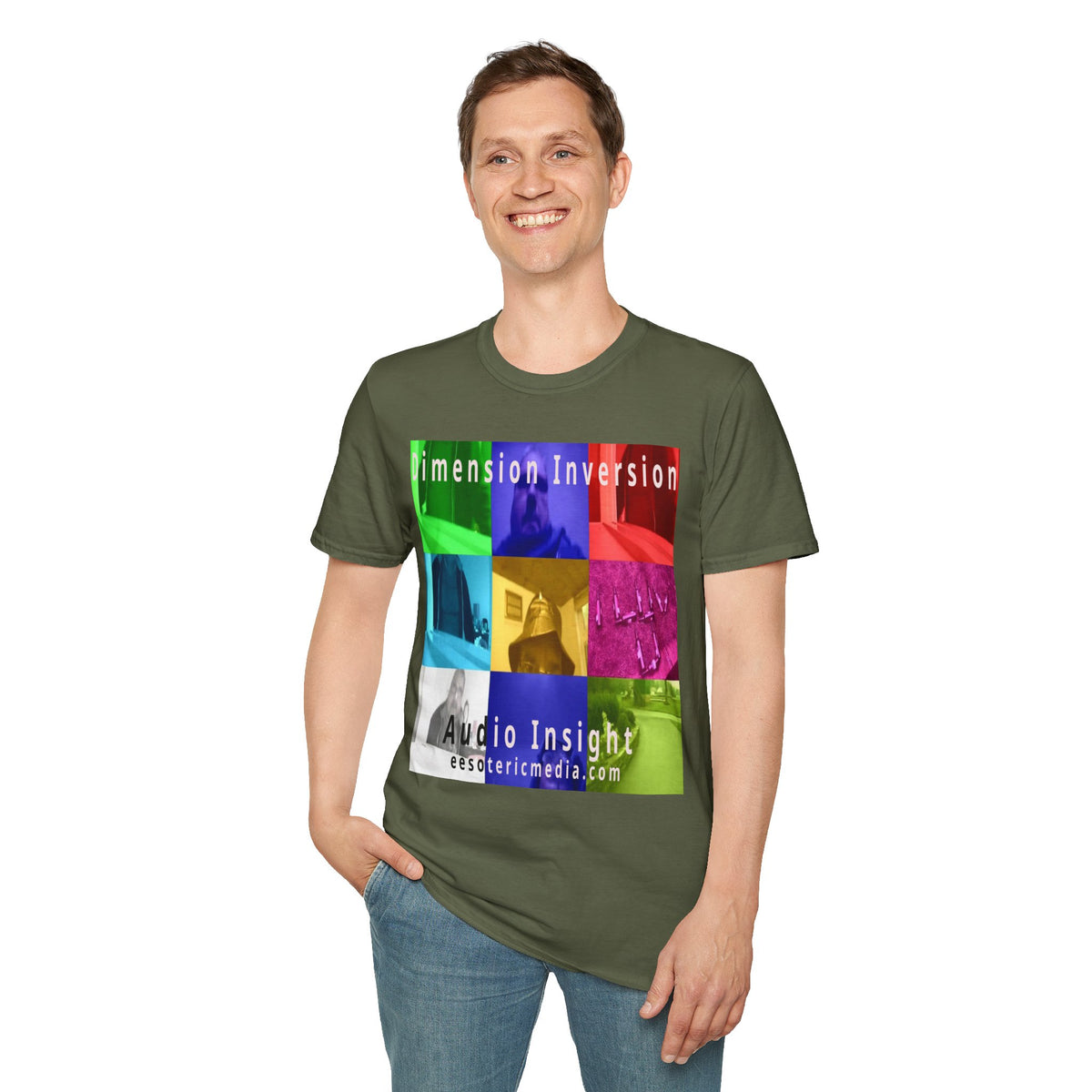 'Dimension Inversion' (Audio Insight) Colorful Surreal Collage Softstyle T-Shirt