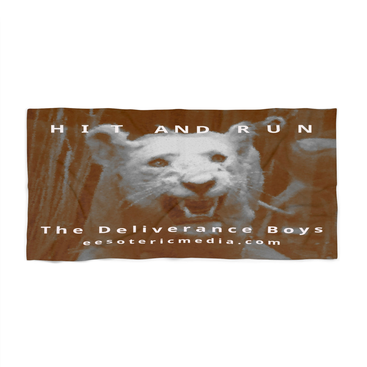 'Hit And Run' (The Deliverance Boys) White Lion Design Beach Towel 60"x30" (150cm x 75cm)