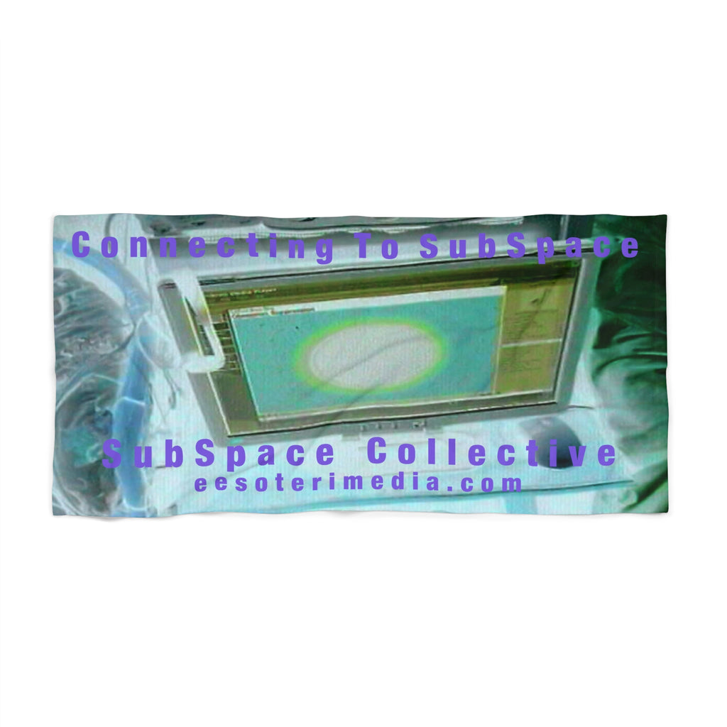 Toalla de Playa Grande 'Connecting to SubSpace' (SubSpace Collective) con Diseño Retro Abstracto de TV (180cm x 90cm)